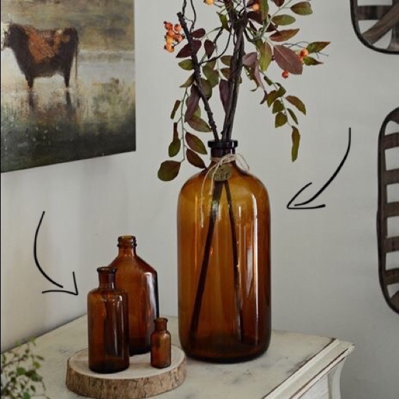 Vintage Amber Glass Apothecary Jar • Large - Picture 3 of 3